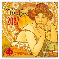 NOTIQUE Alfons Mucha 2027, 20 × 20 cm - Wall Calendar