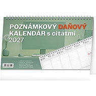 NOTIQUE Tax Notebook with Quotes 2027, 25 × 14.5cm - Desk Calendar