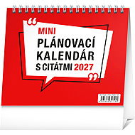 NOTIQUE Planner with Quotes 2027, 16.5 × 13 cm - Desk Calendar
