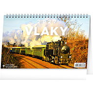 NOTIQUE Trains 2027, 23.1 × 14.5cm - Desk Calendar