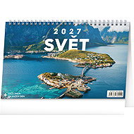 NOTIQUE World 2027, 23.1 × 14.5cm - Desk Calendar