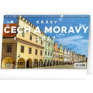 NOTIQUE Krásy Čech a Moravy 2027, 23.1 × 14.5cm - Desk Calendar