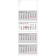 NOTIQUE 4-Month Standard Folding Calendar 2027, 29.5 × 84.5 cm - Wall Calendar