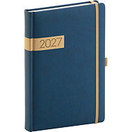 NOTIQUE denní Twill 2027, modro-zlatý, 15 × 21 cm - Planner