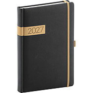 NOTIQUE denní Twill 2027, černo-zlatý, 15 × 21 cm - Planner