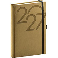 NOTIQUE denní Ajax 2027, zlatý, 15 × 21 cm - Planner