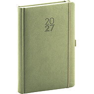 NOTIQUE denní Diamante 2027, olivový, 15 × 21 cm - Planner