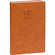 NOTIQUE denní Prestigio 2027, hnědý, 15 × 21 cm - Planner