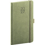 NOTIQUE Diamante 2027 Pocket Mirror, Olive, 9 × 15.5 cm - Planner