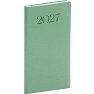 NOTIQUE Pocket Diary Biella 2027, Green, 9×15.5cm - Planner