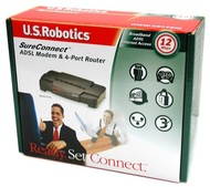 US Robotics SureConnect ADSL Modem, 4x LAN [USR999105] - -