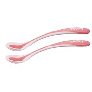 NUBY Thermal feeding spoon 2 pcs, 3 m+, red - Baby Spoon