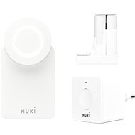 NUKI Smart Lock 3.0 + Bridge fehér + Power Pack - Okos zár