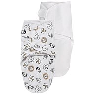 Meyco 2-pack 0-3m Animal/Uni white - Swaddle Blanket