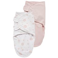 Meyco 2-pack 0-3m Dots pink / Uni light pink - Swaddle Blanket