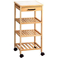 Kesper Bamboo kitchen trolley 34 × 34 × 73 cm - Cart