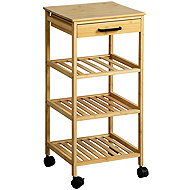 Kesper Kitchen trolley 33 × 33 × 73 cm, bamboo - Cart