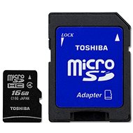 Toshiba MicroSDHC 16GB + SD adaptér - Memory Card