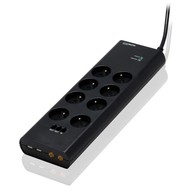 Belkin 8 zásuvek 230V, tel., AV, 2xUSB, 2m - Surge Protector 
