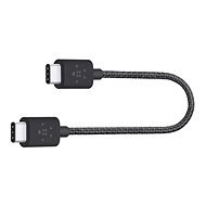 Belkin USB-C 2.0 (type-C) - USB-C metallic black  0,15 méter - Adatkábel
