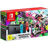 Nintendo Switch - Neon + Splatoon 2 - Game Console