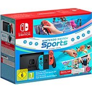 Nintendo Switch – Neon Red&Blue Joy-Con + Switch Sports + 3M NSO - Herná konzola