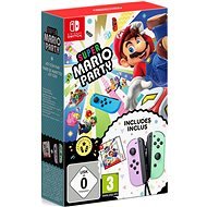 Nintendo Switch Joy-Con Pair Pastel Purple/Green + Super Mario Party - Gamepad