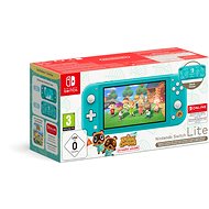 Nintendo Switch Lite - Turquoise + Animal Crossing + 12M NSO - Game Console