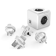 PowerCube Rewirable USB + Travel Plugs - Grey - Socket