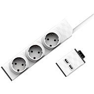Set PowerStrip Modular 3 m cable + USB modul - Zásuvka