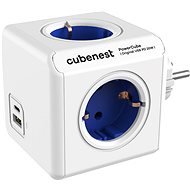Cubenest Powercube Original USB PD 20W, A+C, 4x aljzat, fehér/kék - Schuko - Aljzat
