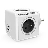 Cubenest Powercube Original USB PD 20 W, A + C, 4× zásuvka, biela/sivá - Zásuvka