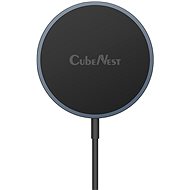 PowerCube CubeNest S100 Wireless Magnetic Charger with MagSafe Support - Grey - Wireless Charger