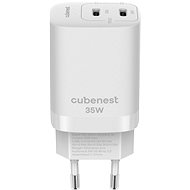 CubeNest S2D1 GaN Adaptér 35W bílá - Wall Charger