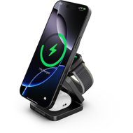 CubeNest Qi2 SQ312 Pro Black 3in1 mit MagSafe Halterung - Kabelloses Ladegerät