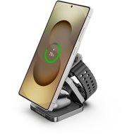 CubeNest Qi2 SQ312 Pro Grey 3in1 mit MagSafe Halterung - Samsung Watch - Kabelloses Ladegerät
