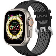 Cubenest Silicone Sport Band BLACK with Grey (42-49mm) - Watch Strap