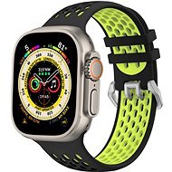Cubenest Silicone Sport Band BLACK with Yellow (42-49mm) - Armband