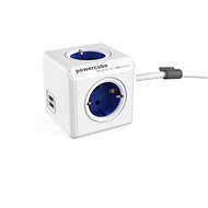 PowerCube Extended USB blau - schuko - Steckdose