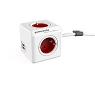 PowerCube Extended USB piros - Schuko - Aljzat