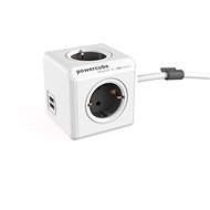 PowerCube Extended USB Gray - Schuko - Socket