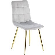 Stolička CN-6004 svetlo sivá zlatý rám - Jedálenská stolička