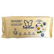 Papilion wet wipes Chamomile with vitamin E 48pcs (flushable) - Wet Wipes