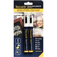 SECURIT Original, set of 2 medium chalk markers, white - Markers