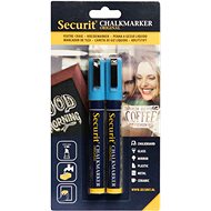 SECURIT Original, set of 2 medium chalk markers, blue - Markers