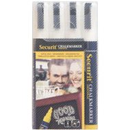 SECURIT Original, set of 4 medium chalk markers, white - Markers