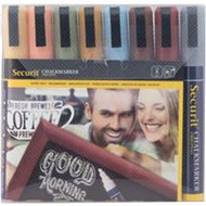 SECURIT Original, set of 8 medium chalk markers, natural colours - Marker