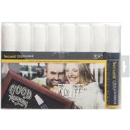 SECURIT Original, set of 8 thick chalk markers, white - Markers