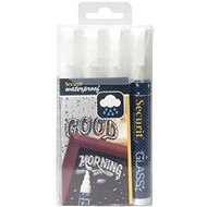 SECURIT Waterproof, set of 4 medium waterproof markers, white - Markers