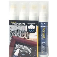 SECURIT Waterproof, set of 4 strong waterproof markers, white - Marker